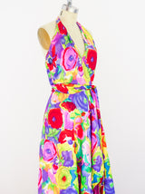 Adele Simpson Floral Halter Gown Dress arcadeshops.com