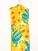1960's Tropical Floral Sleeveless Maxi Dress Dress arcadeshops.com