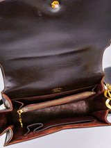 1970's Gucci Brown Leather Saddle Bag Accessory arcadeshops.com