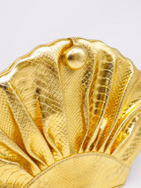 Gold Seashell Convertible Clutch Accessories arcadeshops.com