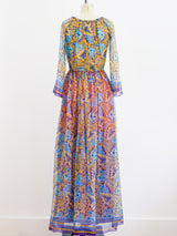 Sheer Floral Maxi Dress Dress arcadeshops.com