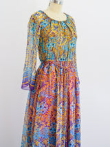 Sheer Floral Maxi Dress Dress arcadeshops.com