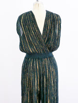 Lurex Stripe Cotton Gauze Jumpsuit Jumpsuit arcadeshops.com