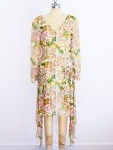 Holly's Harp Floral Silk Chiffon Dress Dress arcadeshops.com