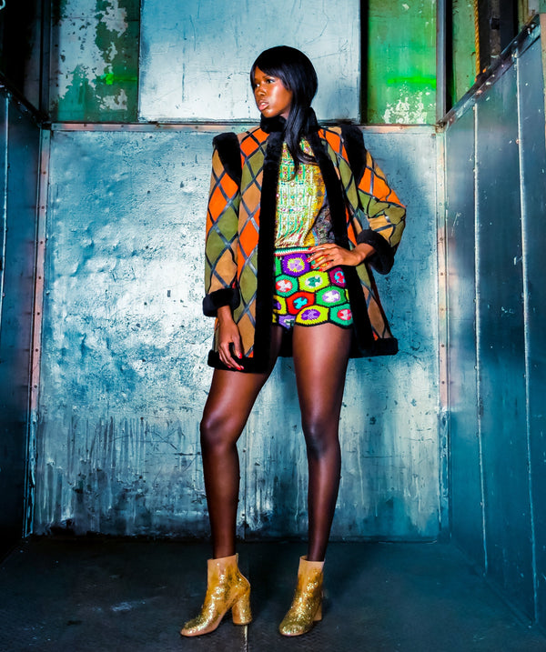 Multicolor Crochet Hot Pants Bottom arcadeshops.com