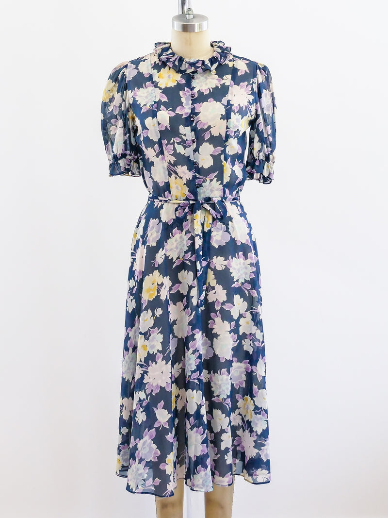 Albert Nipon Floral Cotton Gauze Dress Dress arcadeshops.com