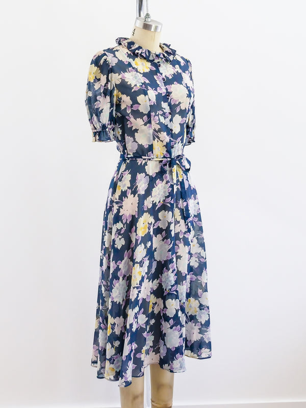 Albert Nipon Floral Cotton Gauze Dress Dress arcadeshops.com