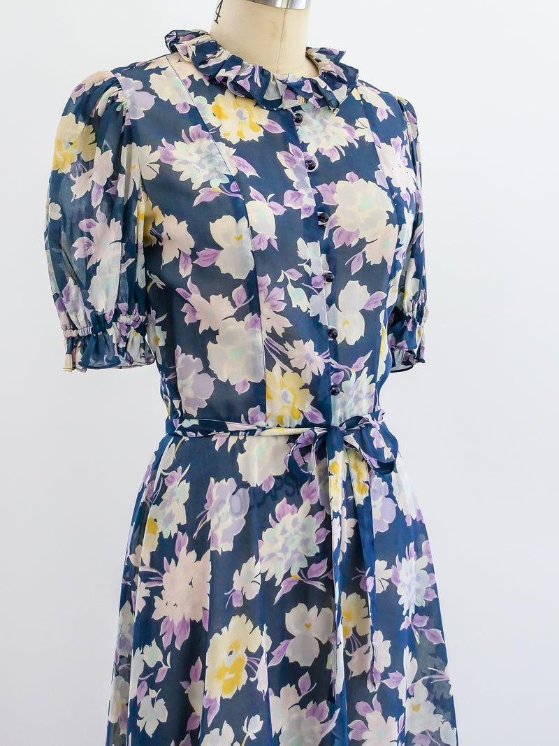 Albert Nipon Floral Cotton Gauze Dress Dress arcadeshops.com