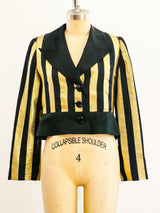 Valentino Lurex Stripe Cropped Jacket Jacket arcadeshops.com