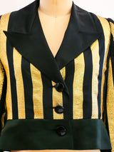Valentino Lurex Stripe Cropped Jacket Jacket arcadeshops.com