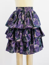 Ungaro Tiered Floral Skirt Skirt arcadeshops.com