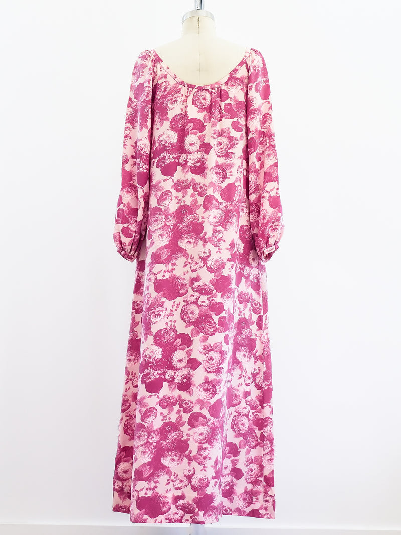 Yves Saint Laurent Floral Silk Maxi Dress Dress arcadeshops.com