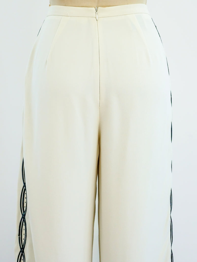 Gianfranco Ferre Sequin Embellished Pants Bottom arcadeshops.com