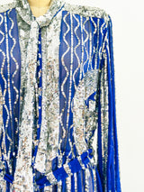 Sequin Embellished Silk Chiffon Dress Dress arcadeshops.com