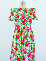 Spring 1977 YSL Rose Print Gown Dress arcadeshops.com
