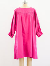 YSL Fushia Cotton Smock Dress Dress arcadeshops.com