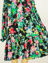 Ungaro Floral Baby Doll Dress With Pussy Bow Dress arcadeshops.com