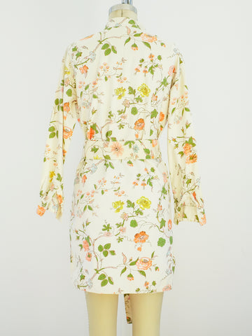 white christmas dresses Anne Klein Floral Cotton Tunic Dress
