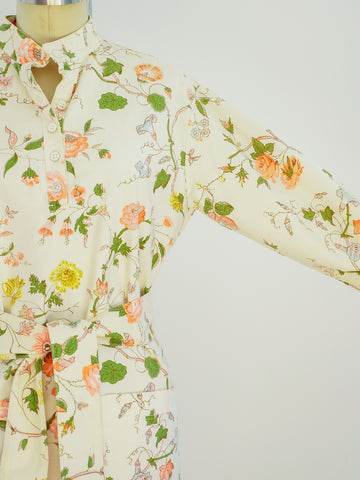 white christmas dresses Anne Klein Floral Cotton Tunic Dress