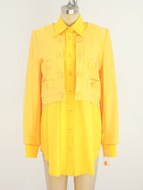 1990s Yellow Shirt With Attached Jacket Top arcadeshops.com