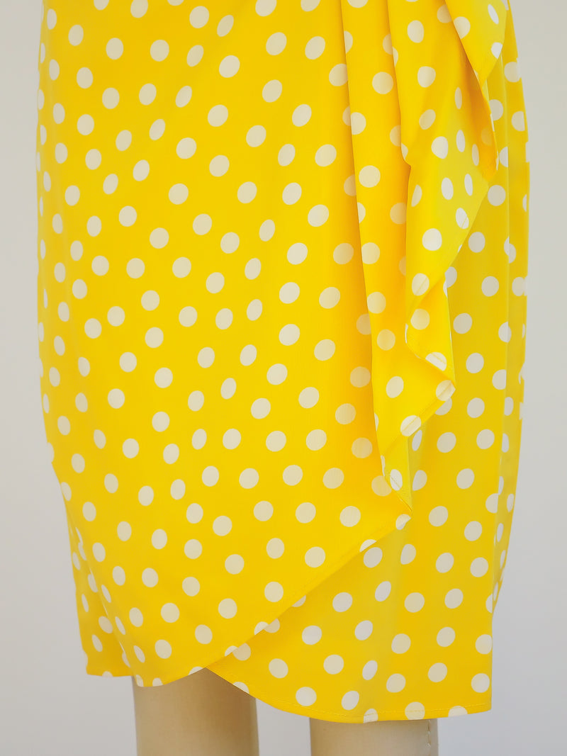 Ungaro Yellow Floral And Polka Dot Ensemble Suit arcadeshops.com