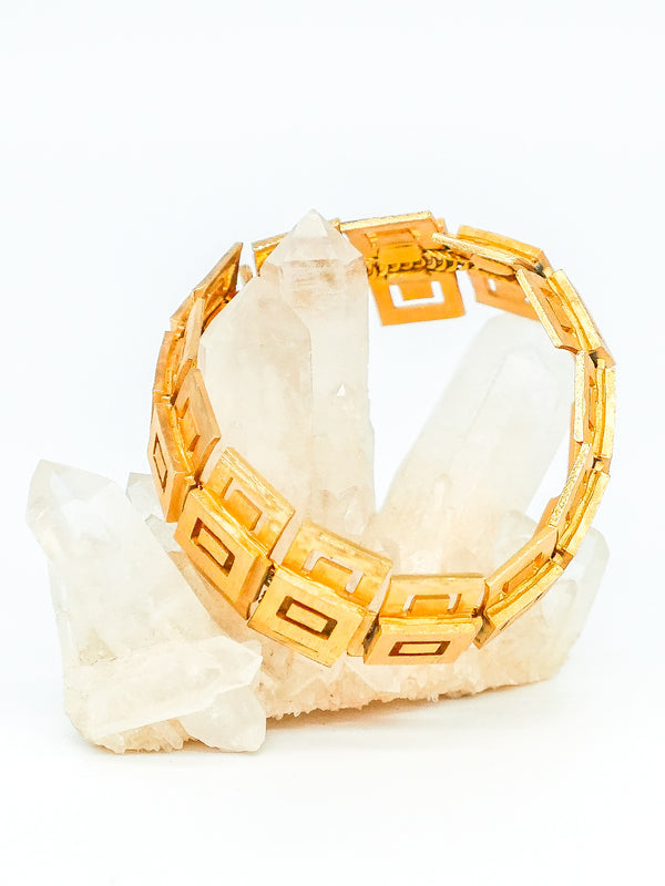 Stylized Greek Key Link Bracelet Jewelry arcadeshops.com