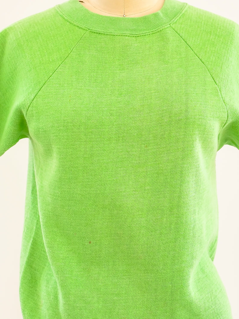 Kelly Green Short Sleeved Raglan Sweatshirt T-shirt arcadeshops.com