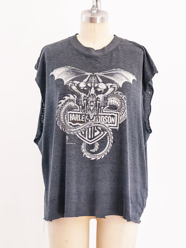 Harley Davidson Cut Off Tee T-shirt arcadeshops.com