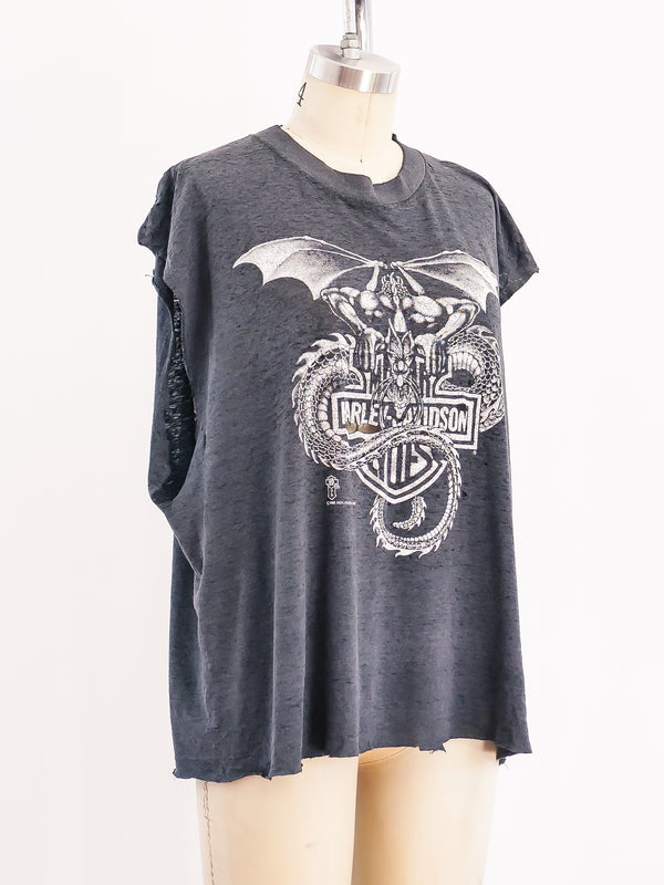 Harley Davidson Cut Off Tee T-shirt arcadeshops.com