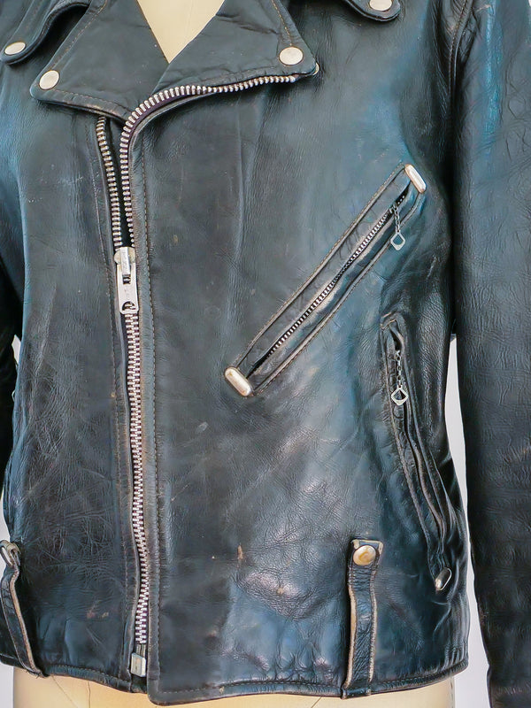 1960s Harley Davidson Leather Motorcycle Jacket Jacket arcadeshops.com