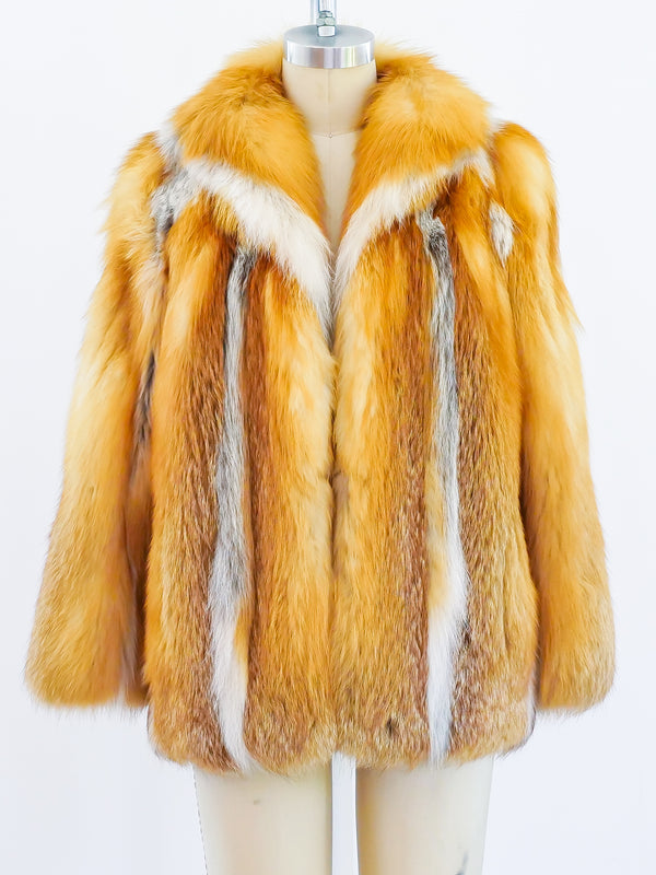 Red Fox Fur Coat Jacket arcadeshops.com