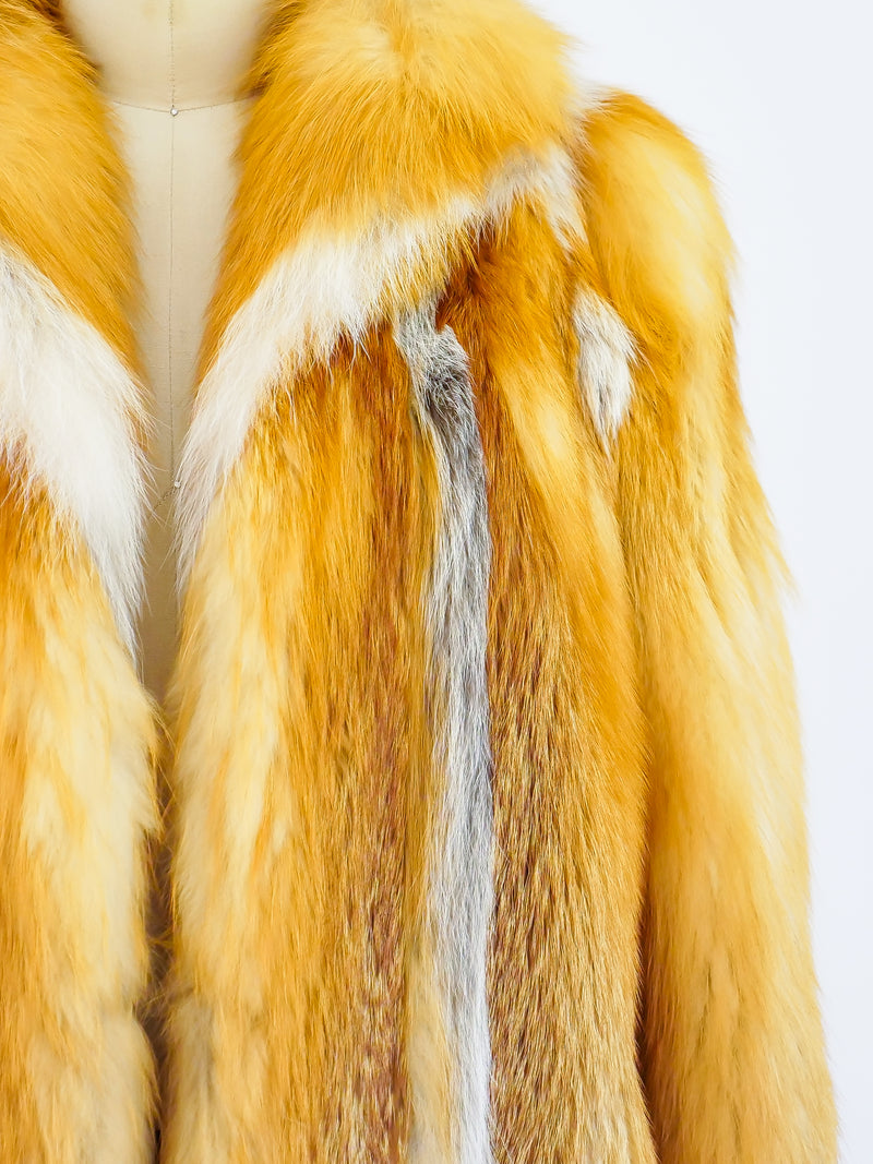 Red Fox Fur Coat Jacket arcadeshops.com