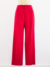 Red Wool Crepe Pants Bottom arcadeshops.com