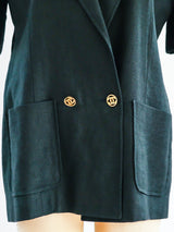 Chanel Linen Short Sleeve Blazer Jacket arcadeshops.com