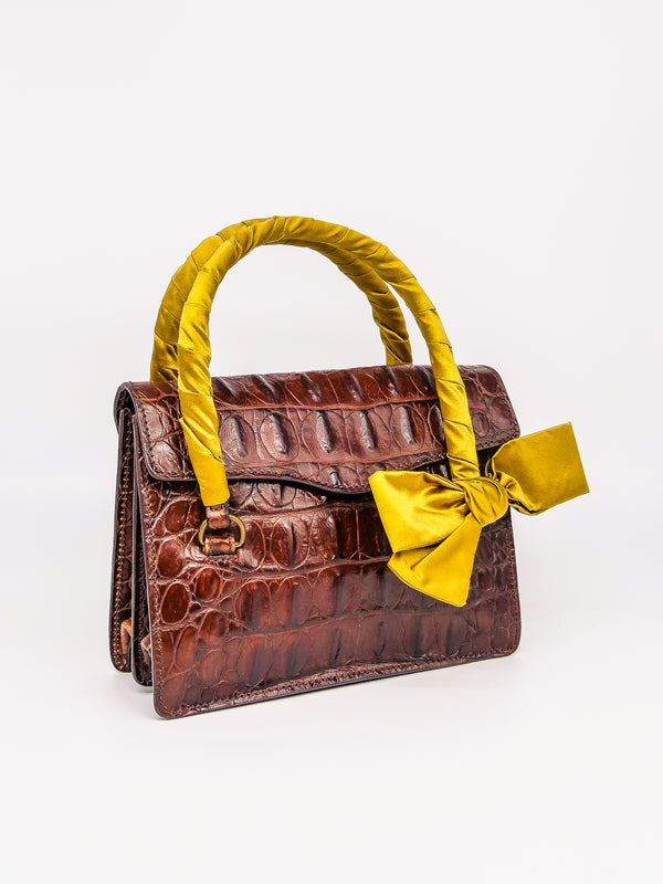 Miu Miu Embossed Leather Top Handle Bag Accessory arcadeshops.com