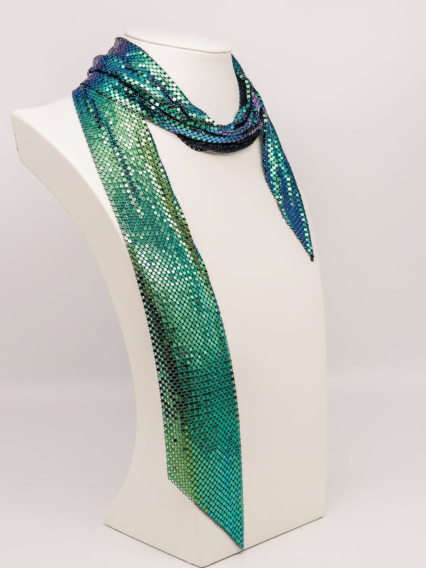 Iridescent Whiting and Davis Metal Mesh Scarf Accessory arcadeshops.com