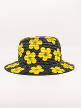 Yohji Yamamoto Flower Painted Straw Hat Accessory arcadeshops.com
