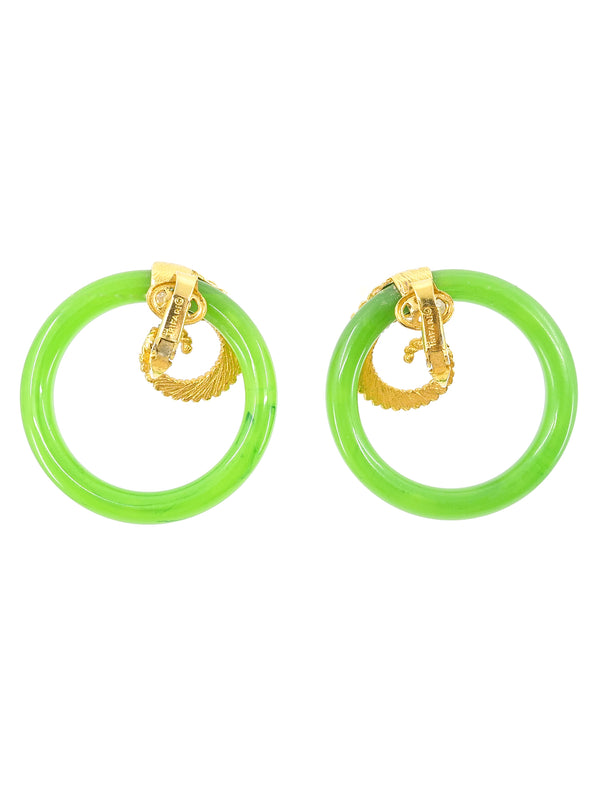 Faux Jade Ring Earrings Accessory arcadeshops.com