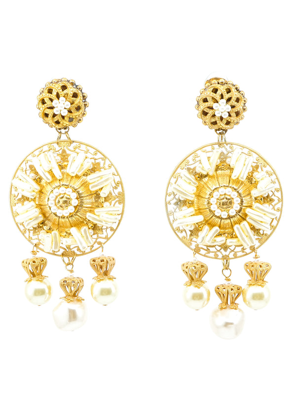 Lawrence Vrba Baroque Pearl Chandelier Earrings Accessory arcadeshops.com