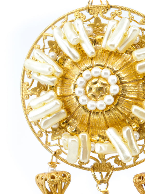 Lawrence Vrba Baroque Pearl Chandelier Earrings Accessory arcadeshops.com