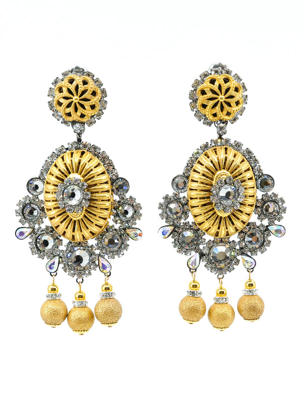 Lawrence Vrba Crystal Embellished Chandelier Earrings Accessory arcadeshops.com