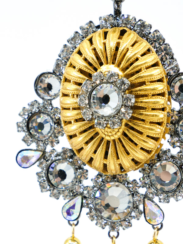 Lawrence Vrba Crystal Embellished Chandelier Earrings Accessory arcadeshops.com