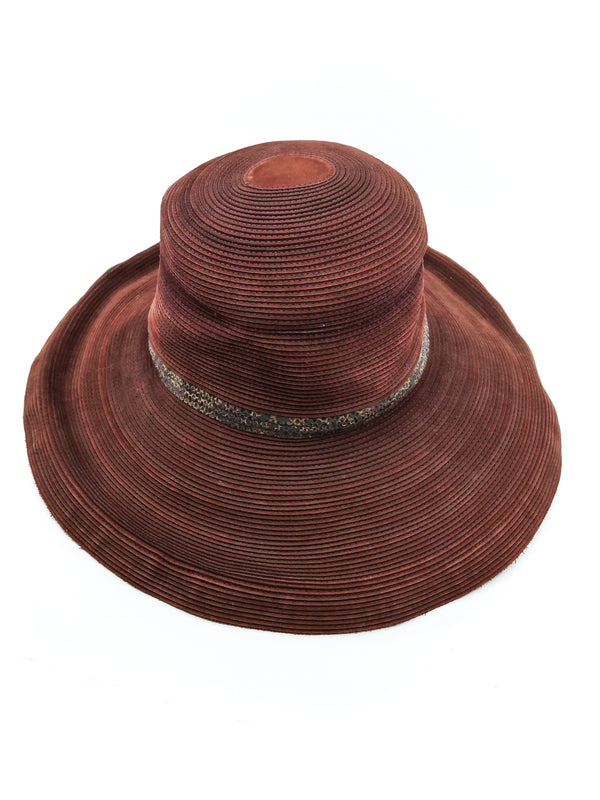 Patricia Underwood Corded Leather Hat Accessory arcadeshops.com