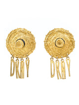 Donna Karan DKNY Hat Fringe Earrings Accessory arcadeshops.com