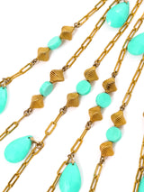 Turquoise Bead Fringed Necklace Accessory arcadeshops.com