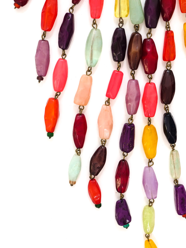 Denaive Candy Resin Fringe Bib Necklace Accessory arcadeshops.com
