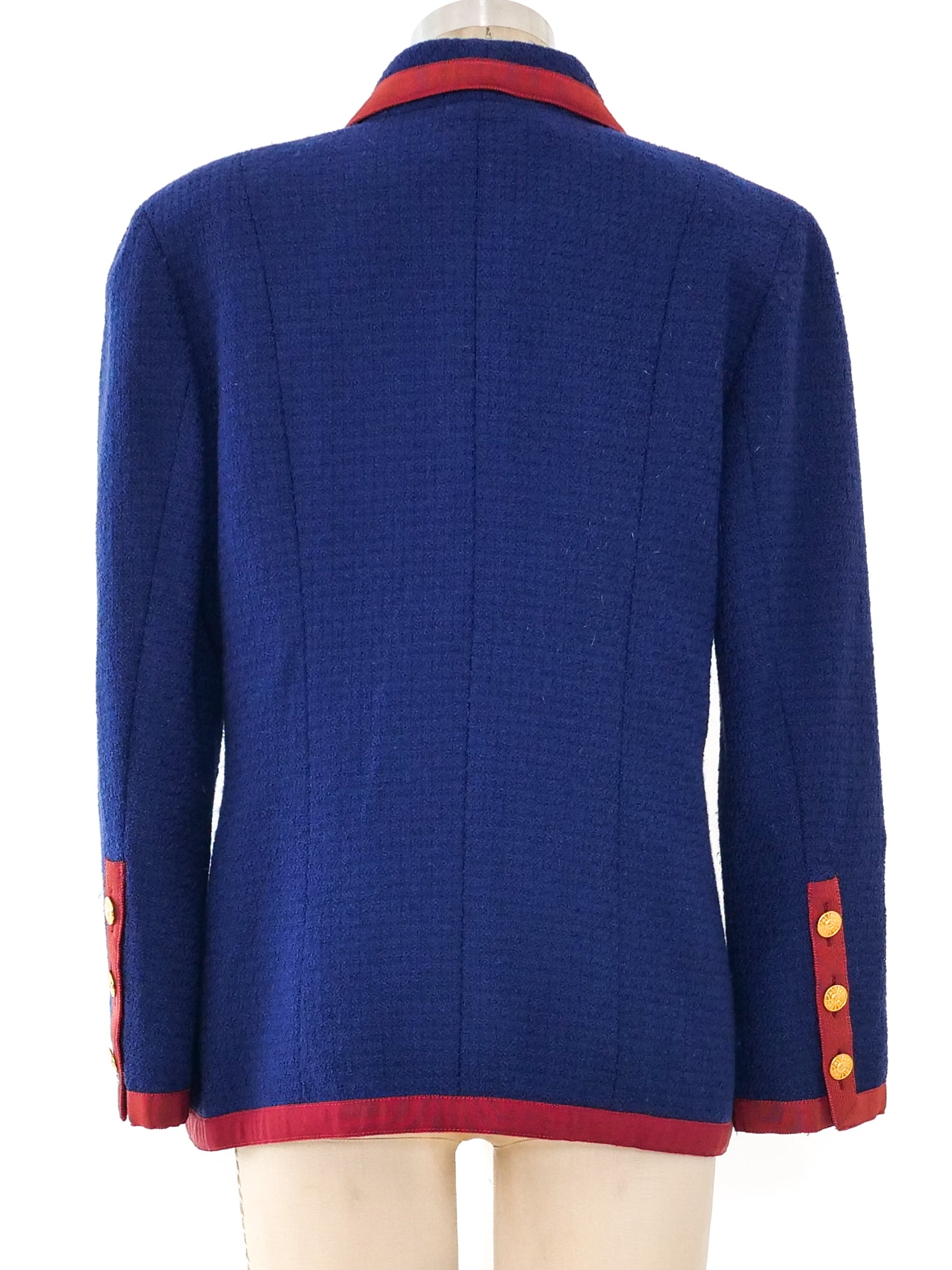 【NONCODE】Serion Ribbon Tweed Jacket St. John Novelty Ribbon Tweed Knit Collarless Jacket