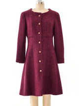 Chanel Cashmere Tweed Coat Dress Dress arcadeshops.com