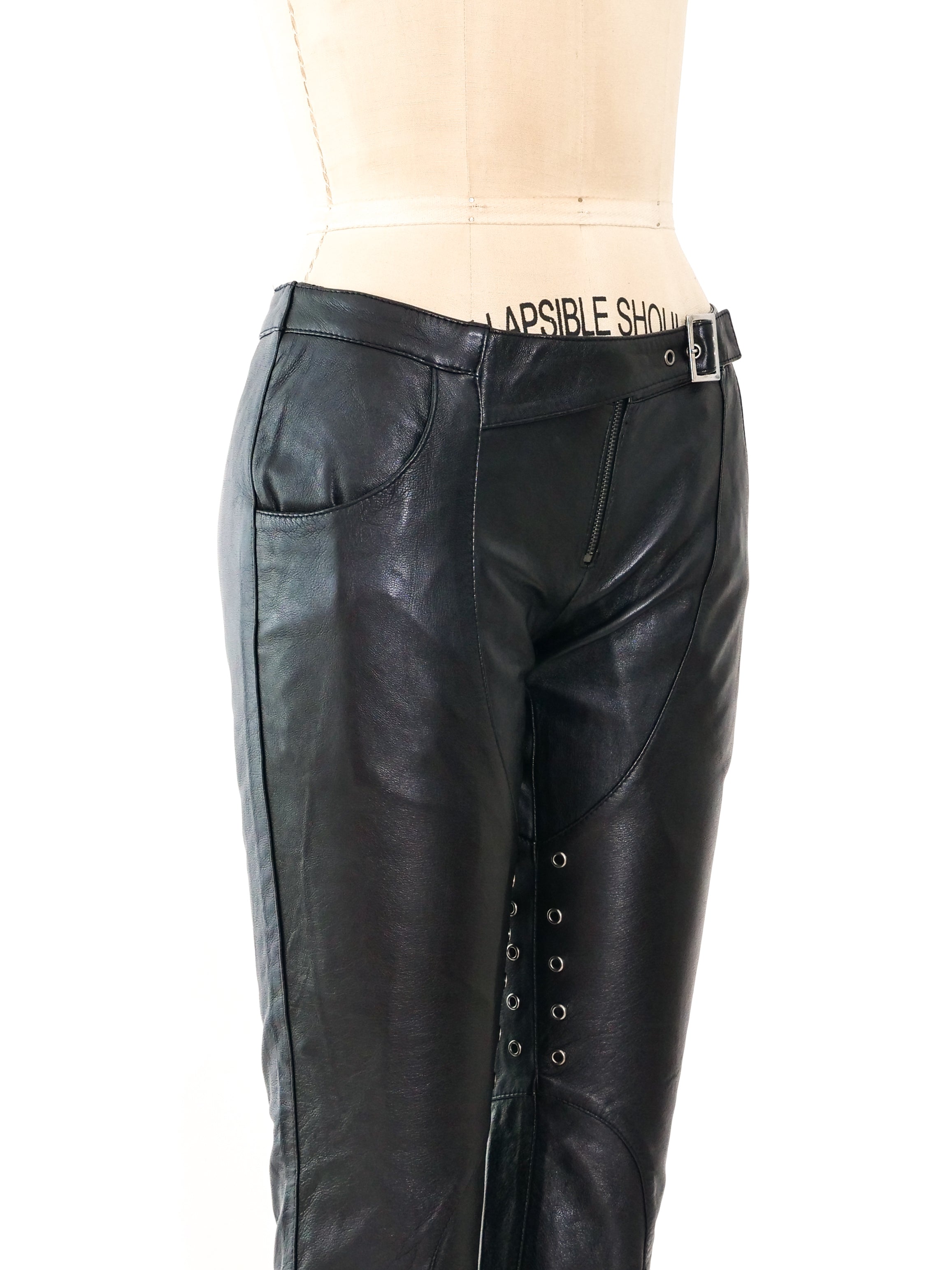 Gianni Versace Vintage Leather Pants Made In Italy Size 32 Waist 32 Length.  Rare | eBay