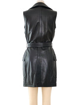 Gianni Versace Belted Leather Dress Dress arcadeshops.com